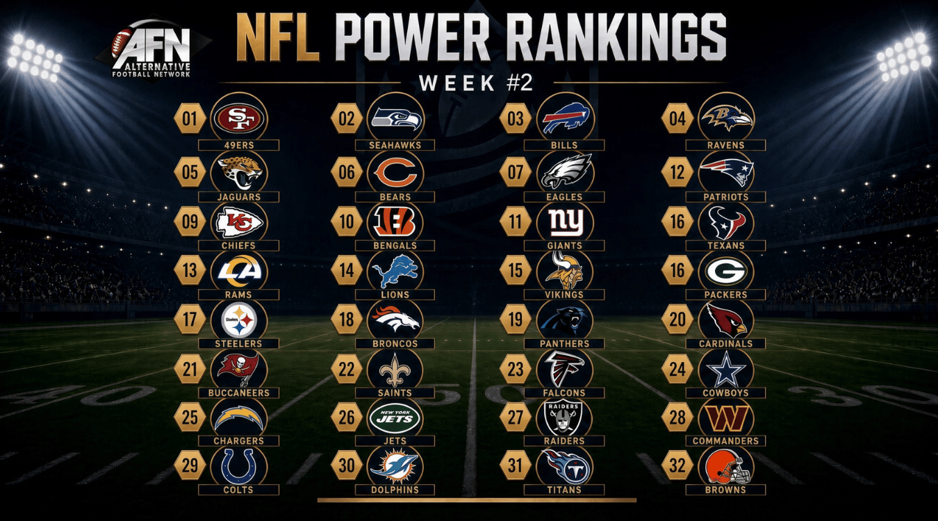 NFL Power Rankings Week 2