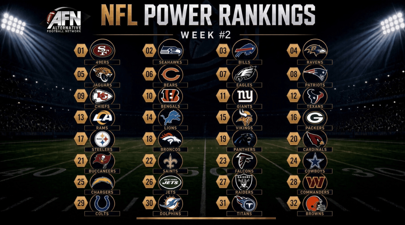 NFL Power Rankings Week 2