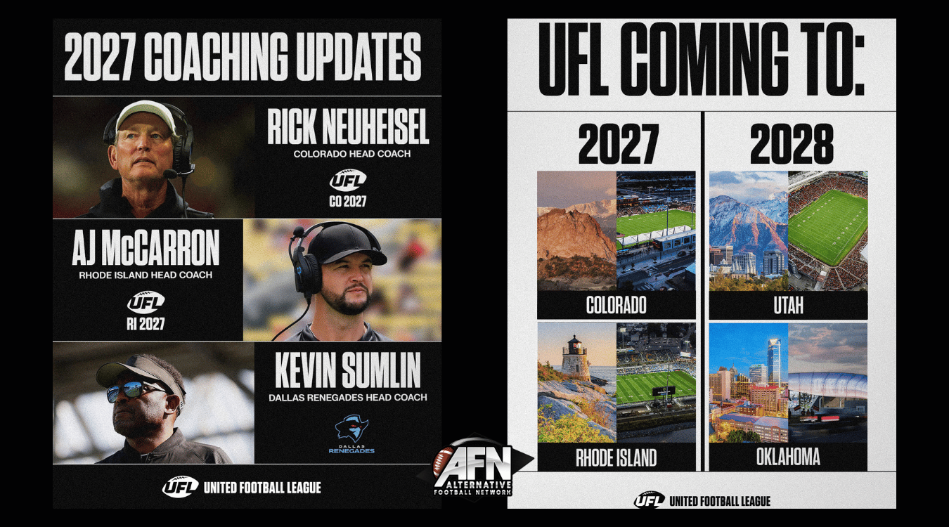 My Instant Reaction to the UFL’s New Markets: Rhode Island, Colorado, Oklahoma City and Utah
