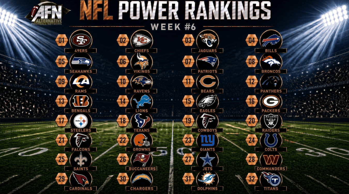 Week 6 NFL Power Rankings